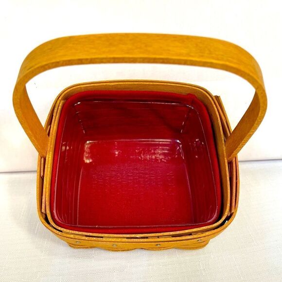 VINTAGE 4” LONGABERGER BERRY BASKET LINER AND PROTECTOR 2010 - Picture 1 of 8